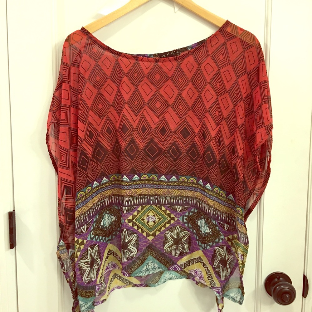 Sheer flowy top